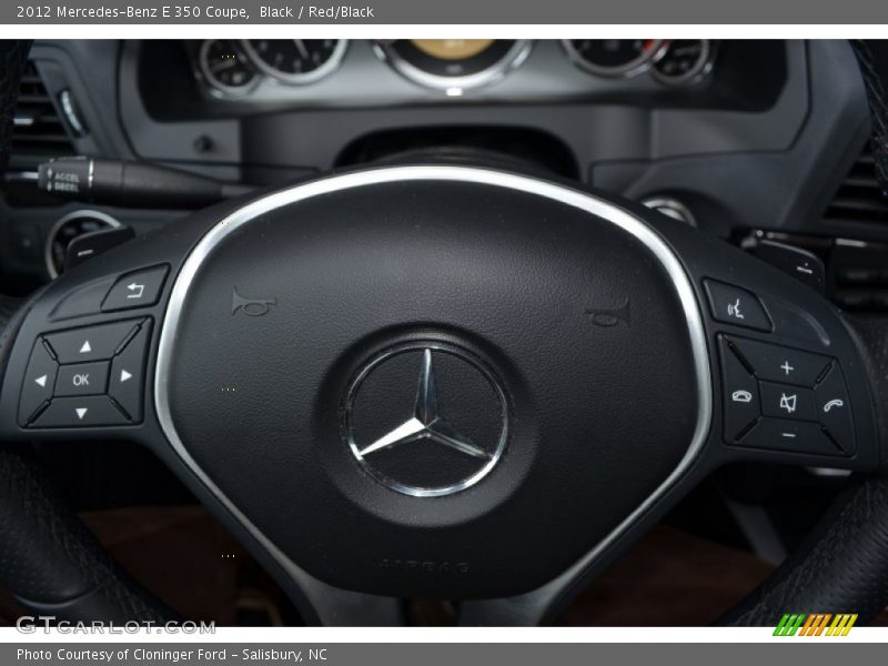 Black / Red/Black 2012 Mercedes-Benz E 350 Coupe