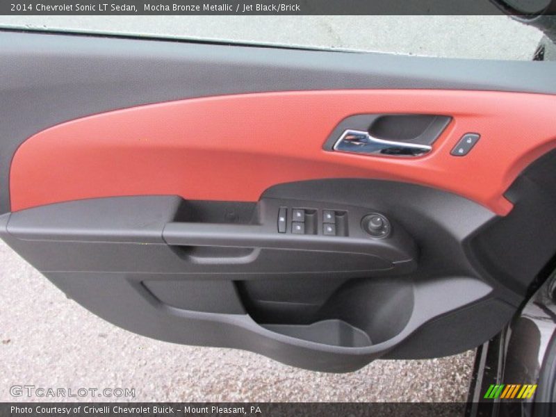 Mocha Bronze Metallic / Jet Black/Brick 2014 Chevrolet Sonic LT Sedan