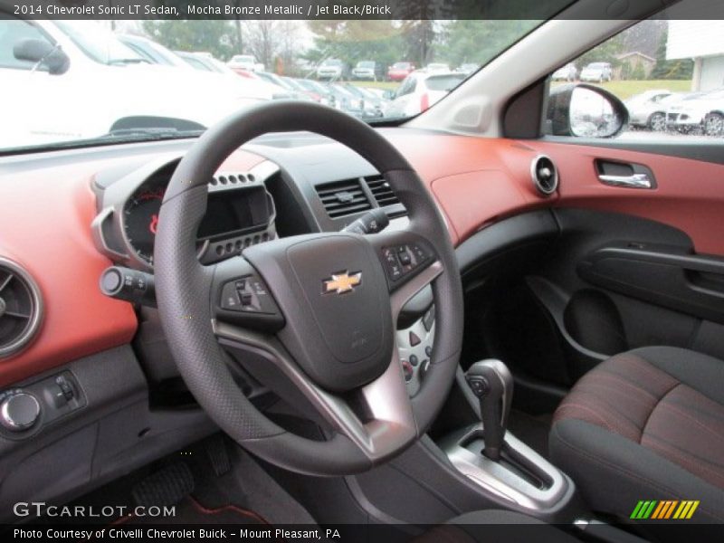 Mocha Bronze Metallic / Jet Black/Brick 2014 Chevrolet Sonic LT Sedan