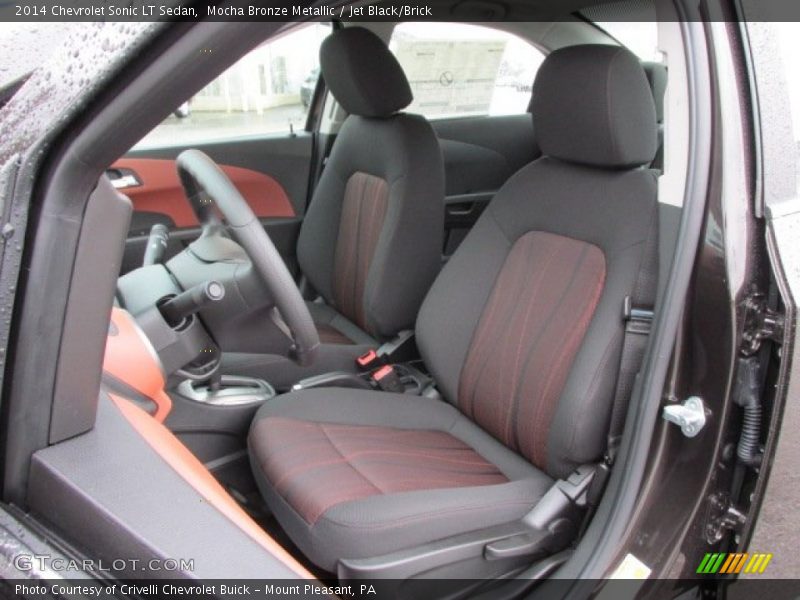 Mocha Bronze Metallic / Jet Black/Brick 2014 Chevrolet Sonic LT Sedan