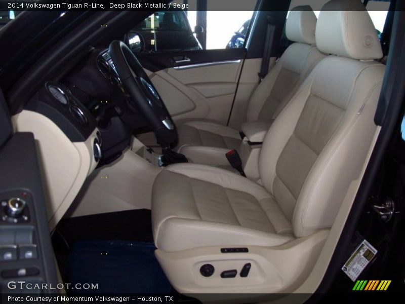 Deep Black Metallic / Beige 2014 Volkswagen Tiguan R-Line