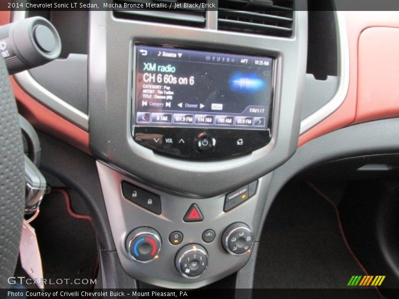 Mocha Bronze Metallic / Jet Black/Brick 2014 Chevrolet Sonic LT Sedan