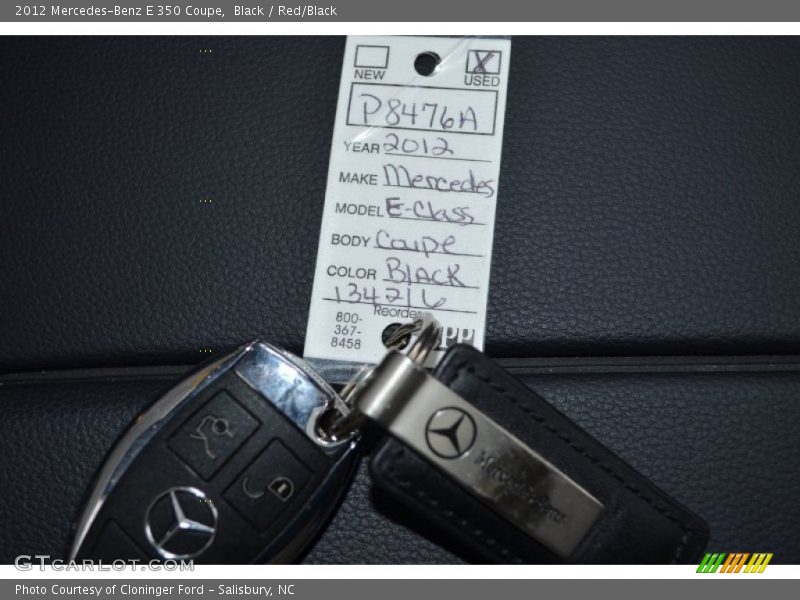 Black / Red/Black 2012 Mercedes-Benz E 350 Coupe