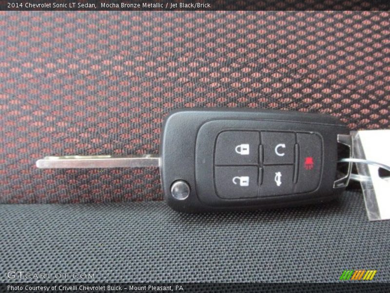 Mocha Bronze Metallic / Jet Black/Brick 2014 Chevrolet Sonic LT Sedan