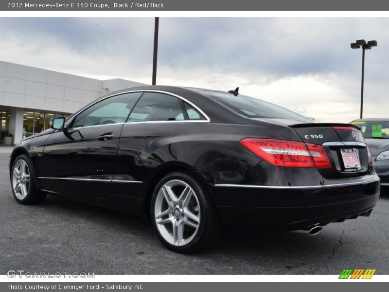 Black / Red/Black 2012 Mercedes-Benz E 350 Coupe