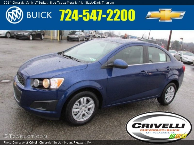 Blue Topaz Metallic / Jet Black/Dark Titanium 2014 Chevrolet Sonic LT Sedan