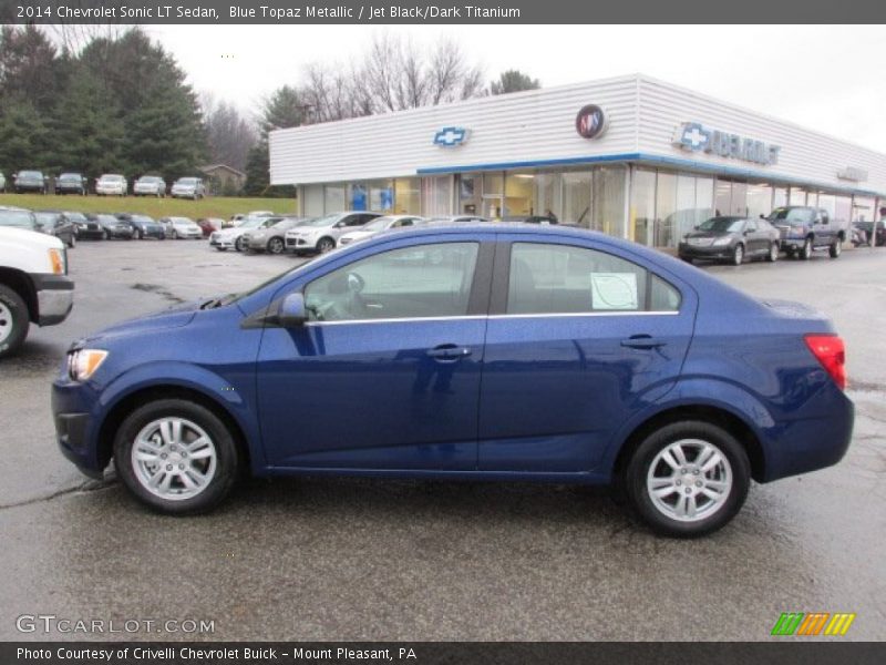 Blue Topaz Metallic / Jet Black/Dark Titanium 2014 Chevrolet Sonic LT Sedan