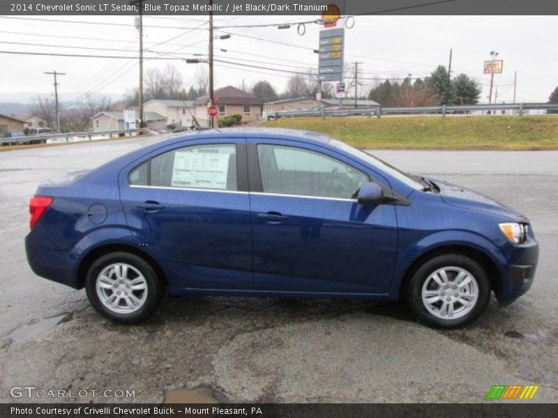 Blue Topaz Metallic / Jet Black/Dark Titanium 2014 Chevrolet Sonic LT Sedan