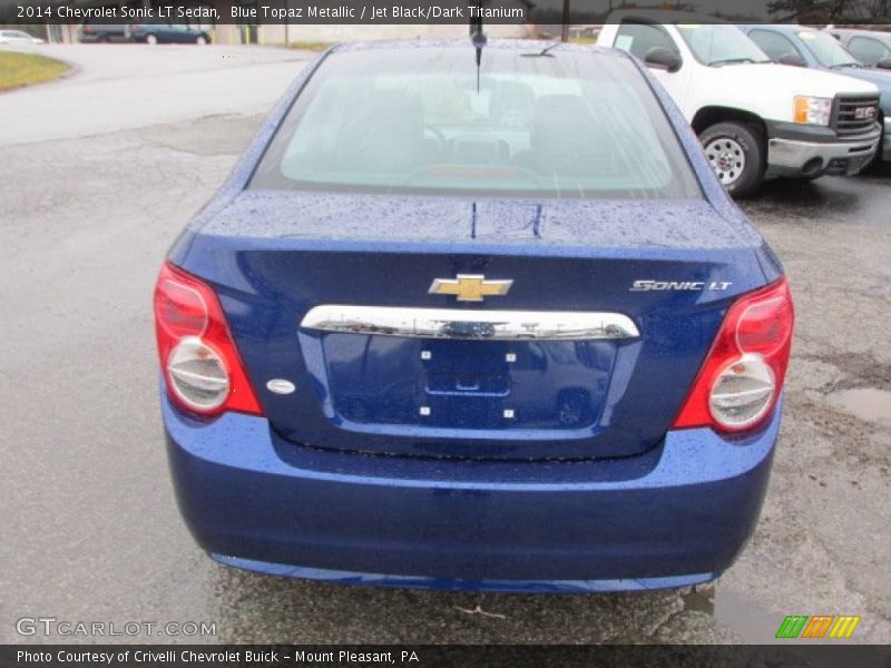 Blue Topaz Metallic / Jet Black/Dark Titanium 2014 Chevrolet Sonic LT Sedan