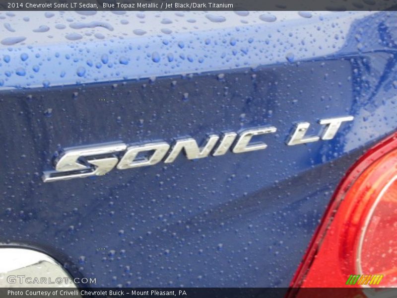 Blue Topaz Metallic / Jet Black/Dark Titanium 2014 Chevrolet Sonic LT Sedan