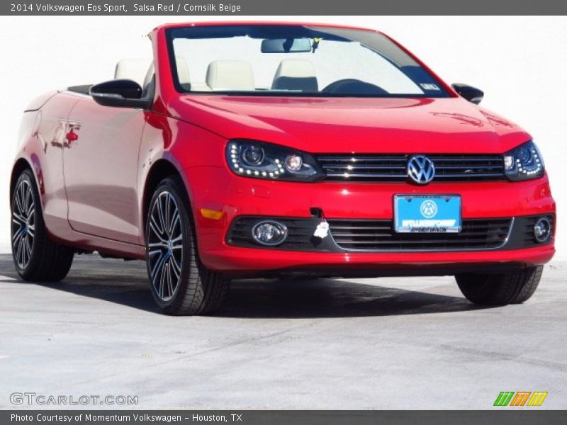 Salsa Red / Cornsilk Beige 2014 Volkswagen Eos Sport