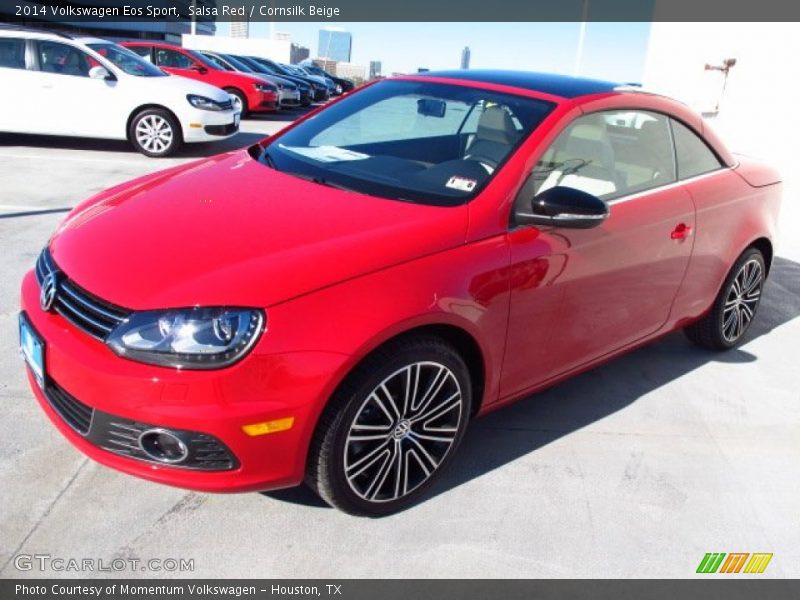 Salsa Red / Cornsilk Beige 2014 Volkswagen Eos Sport