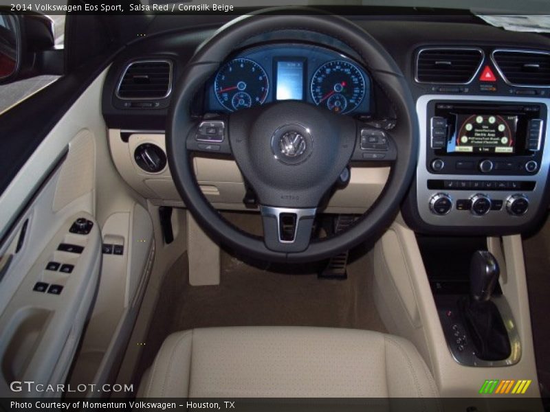 Salsa Red / Cornsilk Beige 2014 Volkswagen Eos Sport