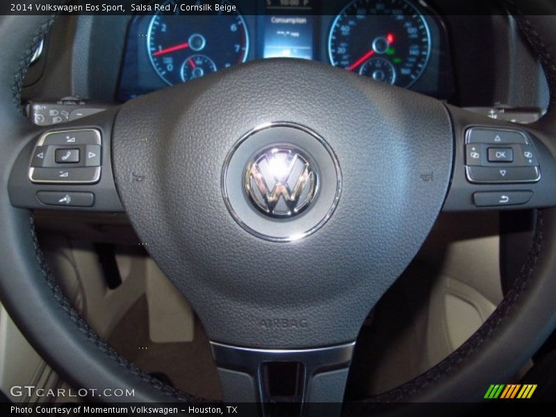 Salsa Red / Cornsilk Beige 2014 Volkswagen Eos Sport
