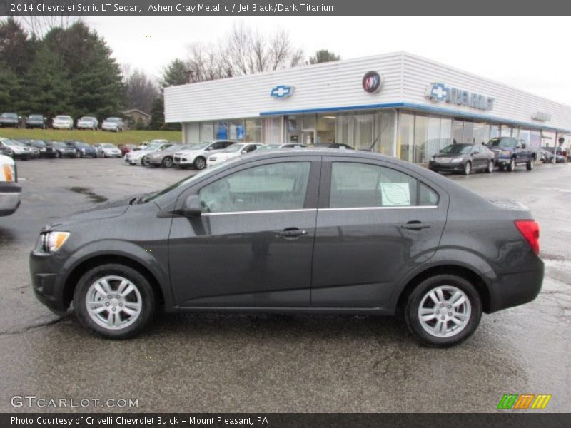 Ashen Gray Metallic / Jet Black/Dark Titanium 2014 Chevrolet Sonic LT Sedan