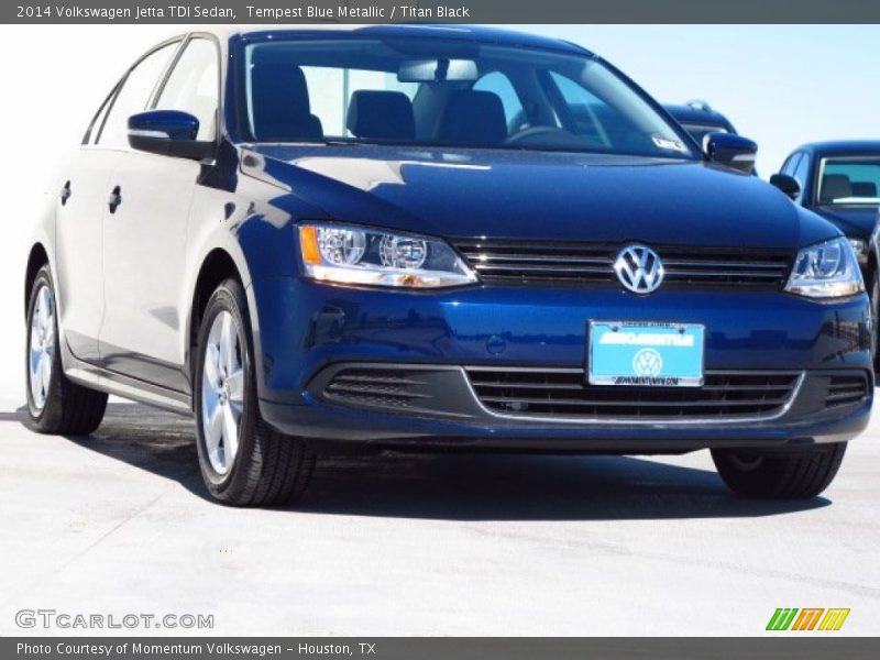 Tempest Blue Metallic / Titan Black 2014 Volkswagen Jetta TDI Sedan