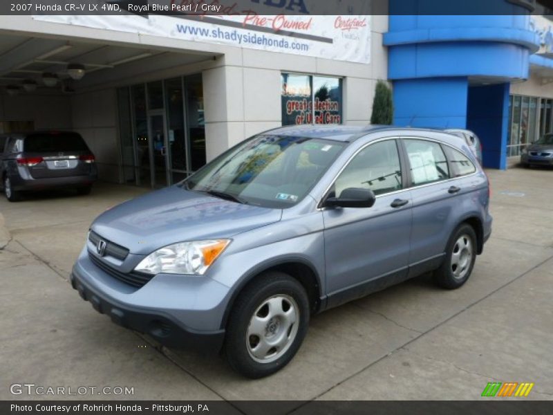 Royal Blue Pearl / Gray 2007 Honda CR-V LX 4WD