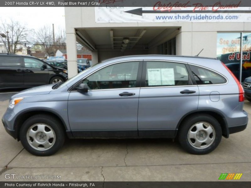 Royal Blue Pearl / Gray 2007 Honda CR-V LX 4WD