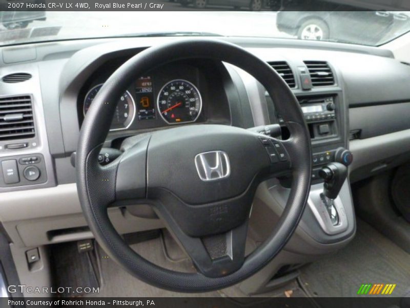 Royal Blue Pearl / Gray 2007 Honda CR-V LX 4WD
