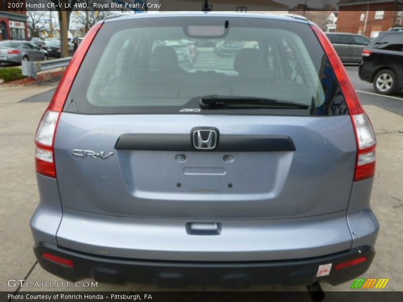 Royal Blue Pearl / Gray 2007 Honda CR-V LX 4WD