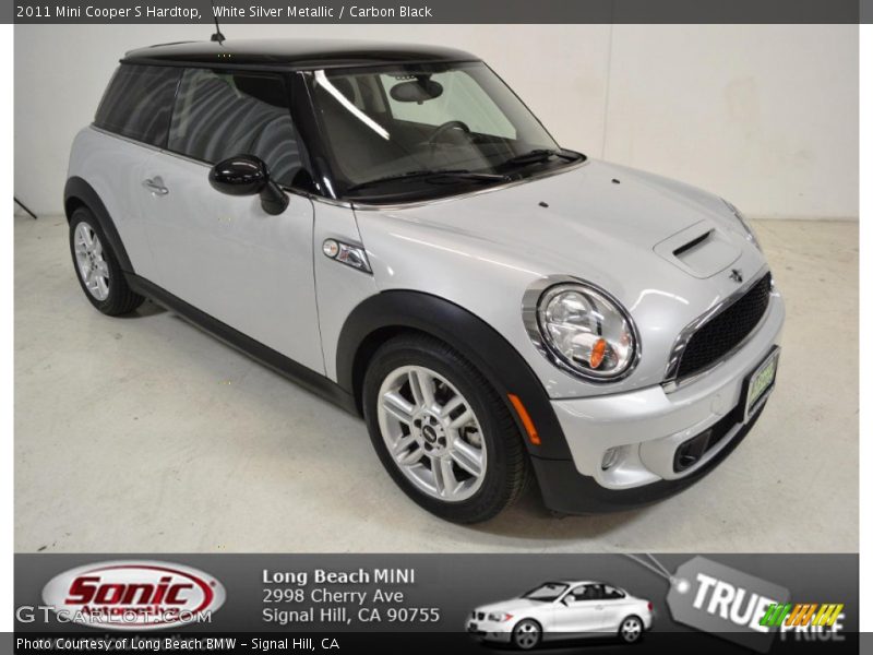 White Silver Metallic / Carbon Black 2011 Mini Cooper S Hardtop