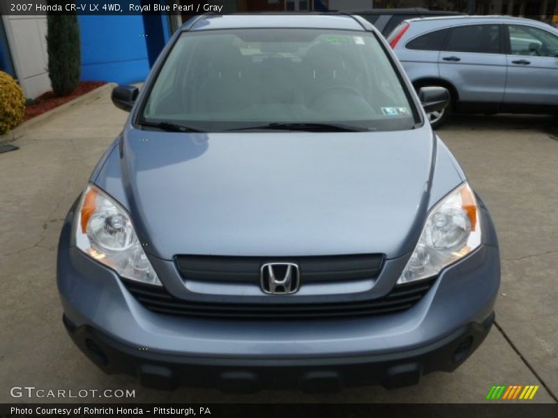 Royal Blue Pearl / Gray 2007 Honda CR-V LX 4WD
