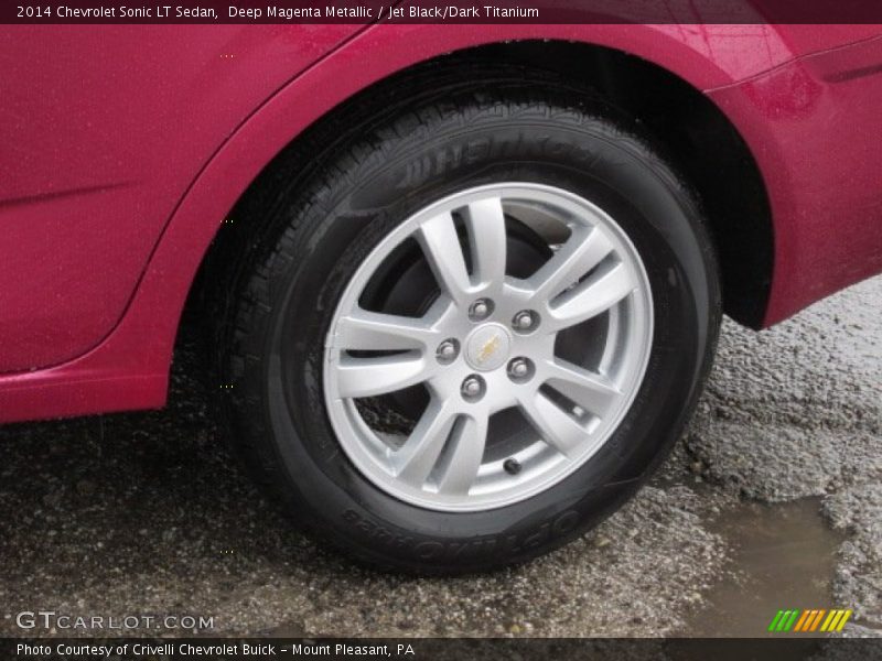 Deep Magenta Metallic / Jet Black/Dark Titanium 2014 Chevrolet Sonic LT Sedan