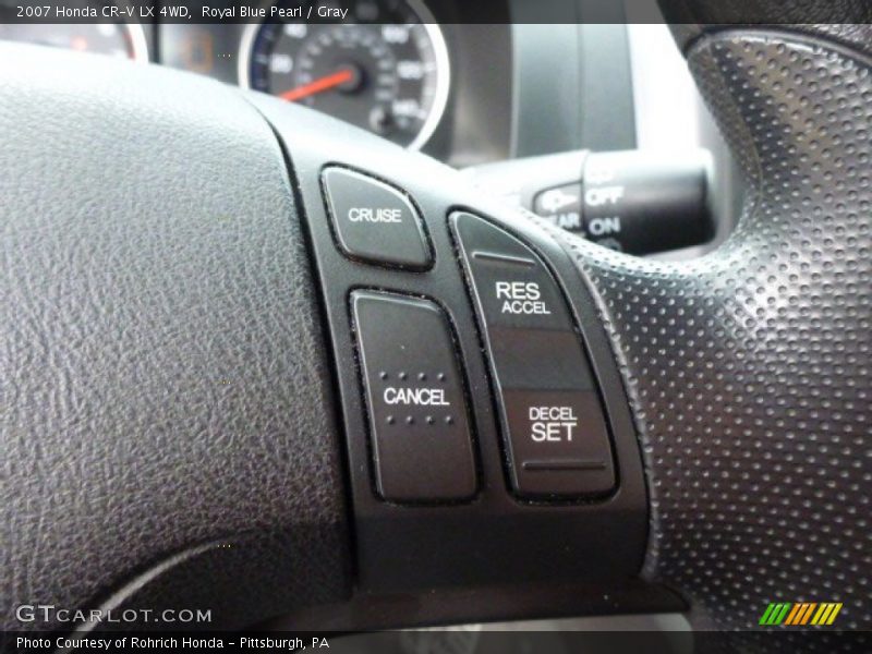 Royal Blue Pearl / Gray 2007 Honda CR-V LX 4WD
