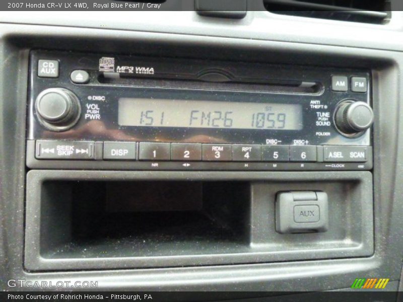 Royal Blue Pearl / Gray 2007 Honda CR-V LX 4WD