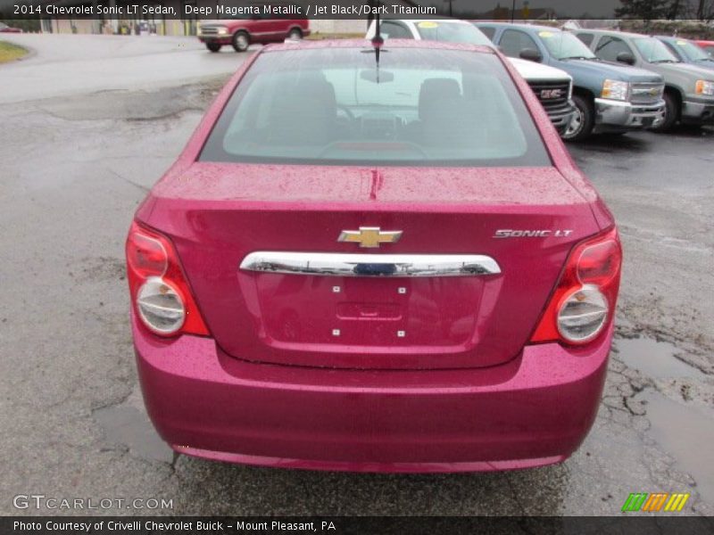 Deep Magenta Metallic / Jet Black/Dark Titanium 2014 Chevrolet Sonic LT Sedan