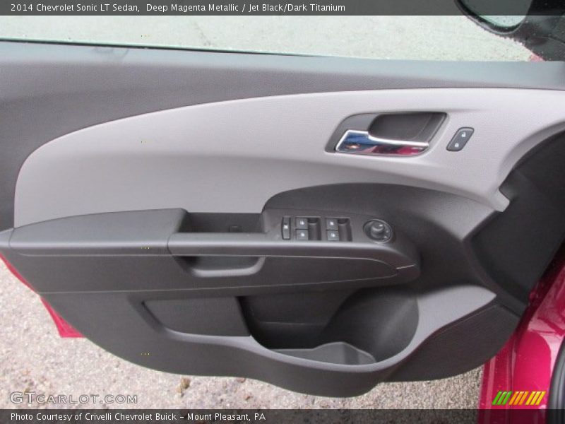Deep Magenta Metallic / Jet Black/Dark Titanium 2014 Chevrolet Sonic LT Sedan
