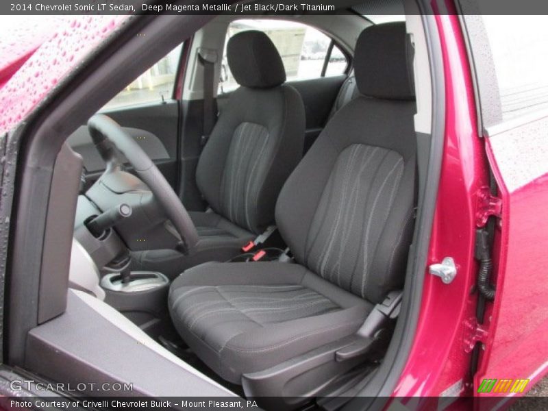 Deep Magenta Metallic / Jet Black/Dark Titanium 2014 Chevrolet Sonic LT Sedan