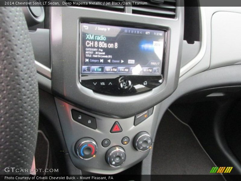 Deep Magenta Metallic / Jet Black/Dark Titanium 2014 Chevrolet Sonic LT Sedan