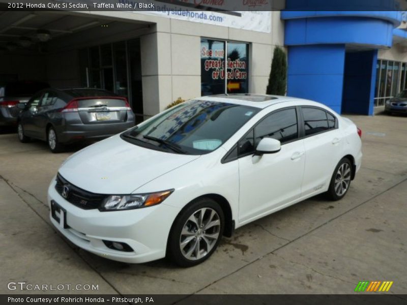 Taffeta White / Black 2012 Honda Civic Si Sedan