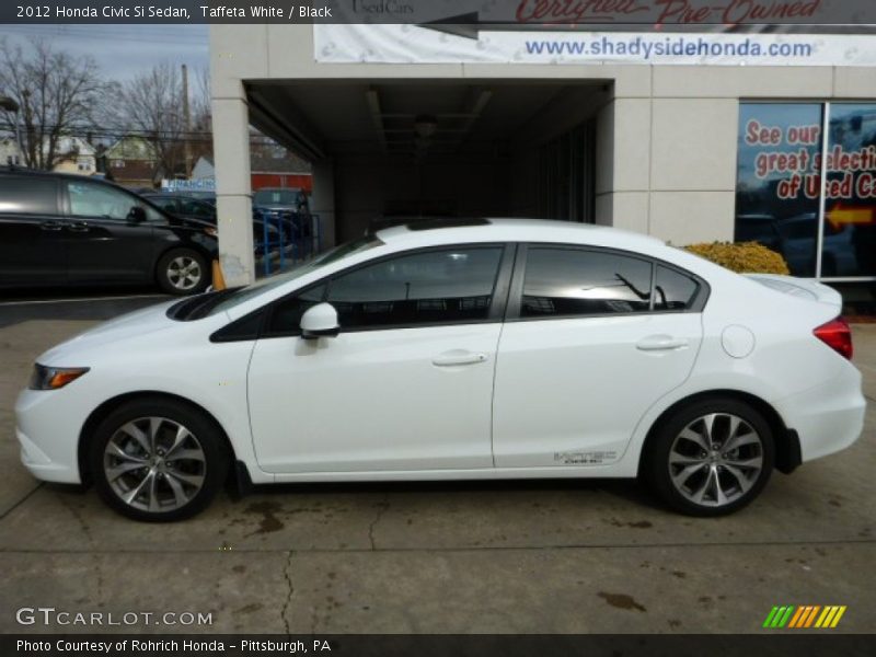Taffeta White / Black 2012 Honda Civic Si Sedan