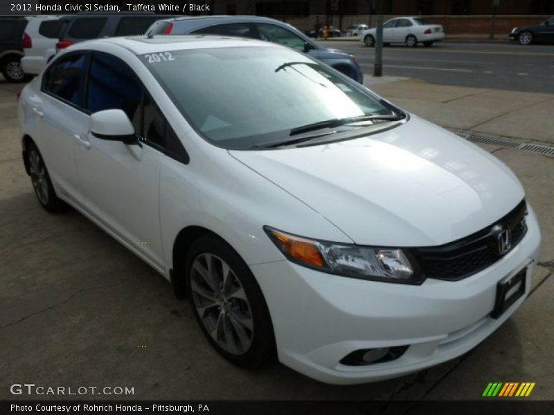 Taffeta White / Black 2012 Honda Civic Si Sedan
