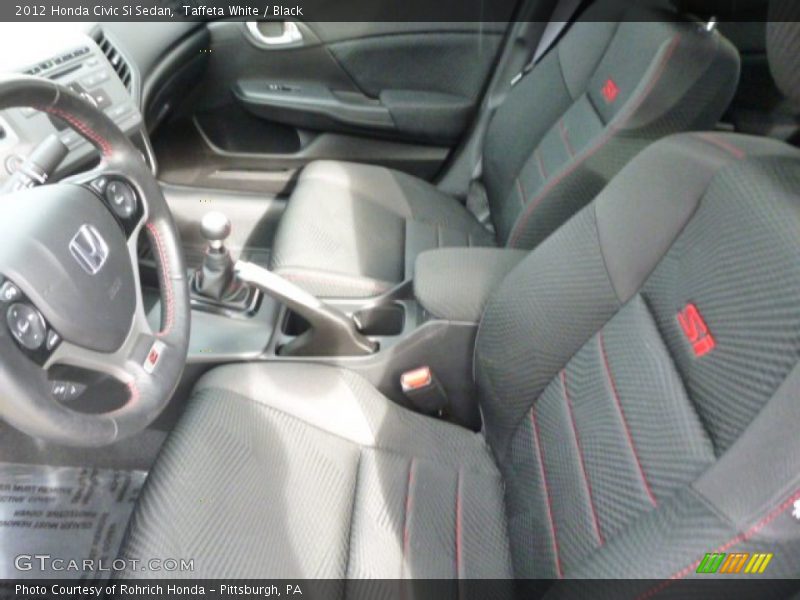 Taffeta White / Black 2012 Honda Civic Si Sedan