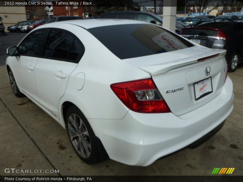 Taffeta White / Black 2012 Honda Civic Si Sedan
