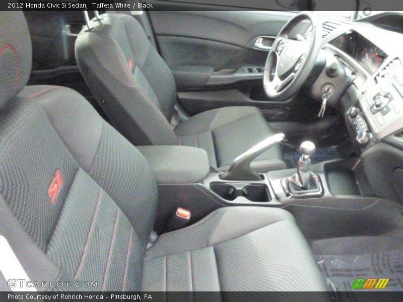 Taffeta White / Black 2012 Honda Civic Si Sedan