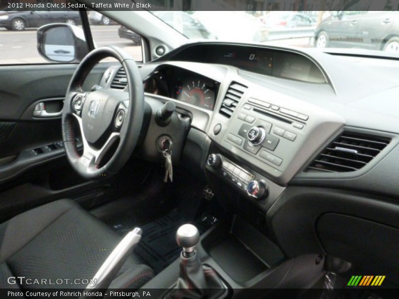Taffeta White / Black 2012 Honda Civic Si Sedan