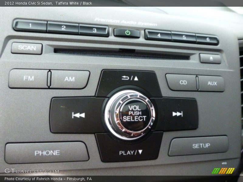 Taffeta White / Black 2012 Honda Civic Si Sedan
