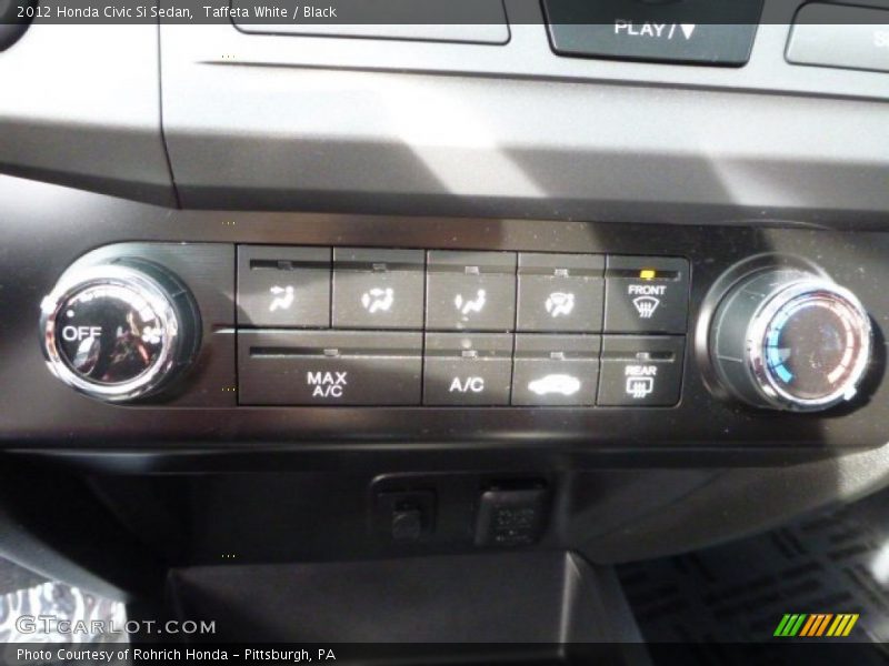 Taffeta White / Black 2012 Honda Civic Si Sedan