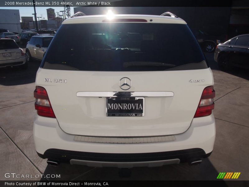 Arctic White / Black 2008 Mercedes-Benz ML 350 4Matic