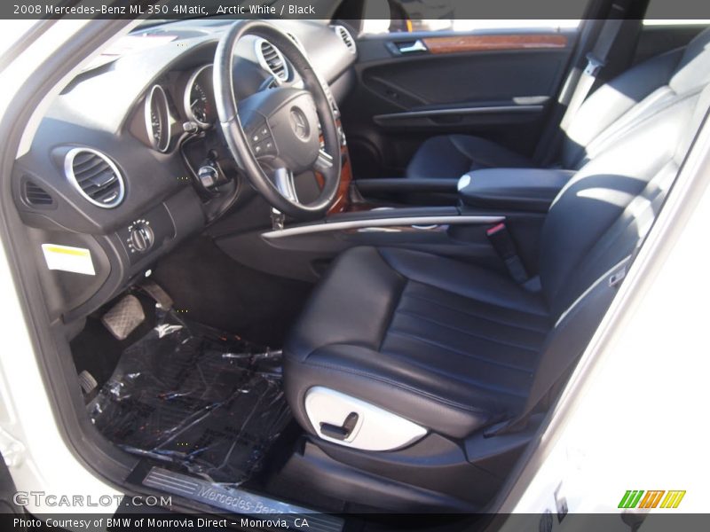 Arctic White / Black 2008 Mercedes-Benz ML 350 4Matic