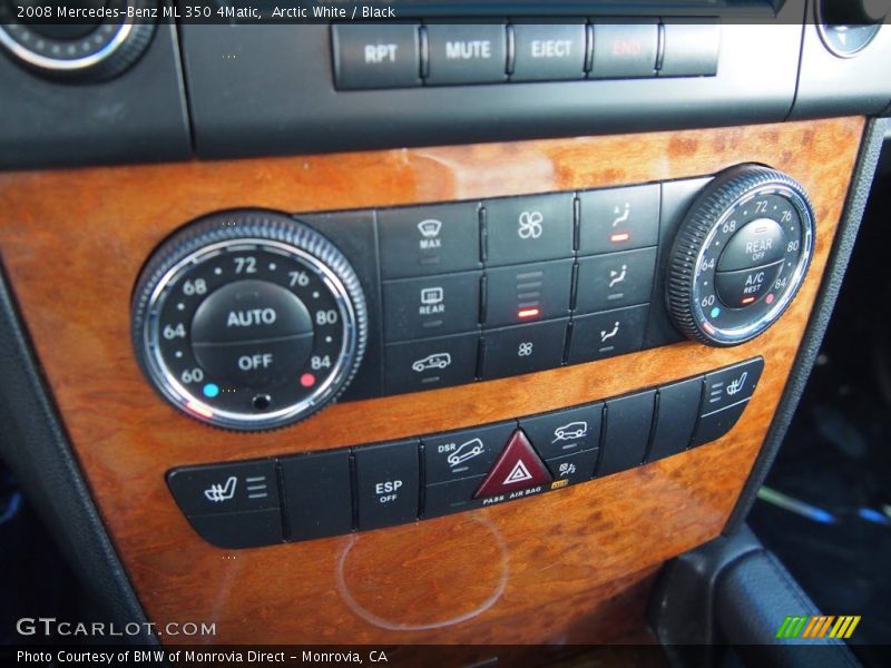 Arctic White / Black 2008 Mercedes-Benz ML 350 4Matic