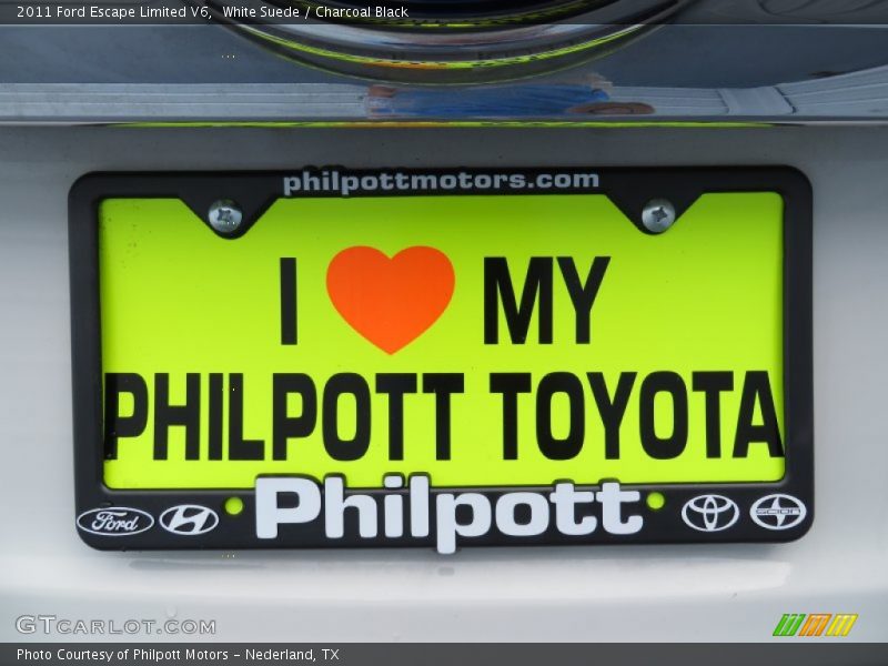 White Suede / Charcoal Black 2011 Ford Escape Limited V6