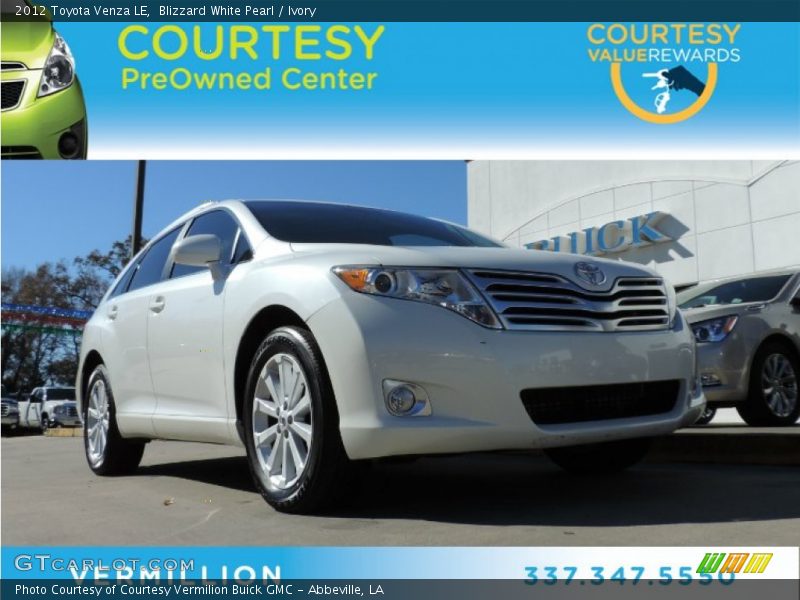 Blizzard White Pearl / Ivory 2012 Toyota Venza LE