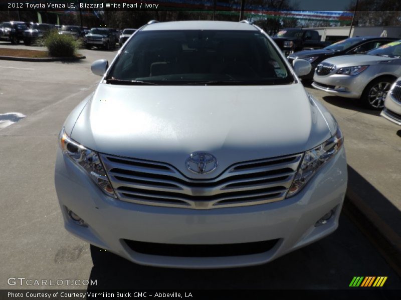 Blizzard White Pearl / Ivory 2012 Toyota Venza LE