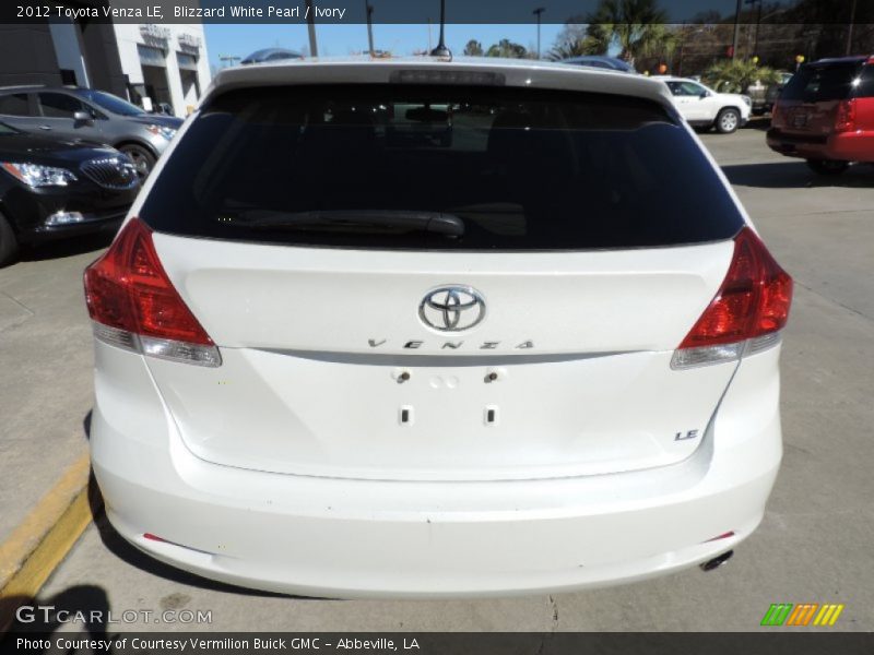 Blizzard White Pearl / Ivory 2012 Toyota Venza LE