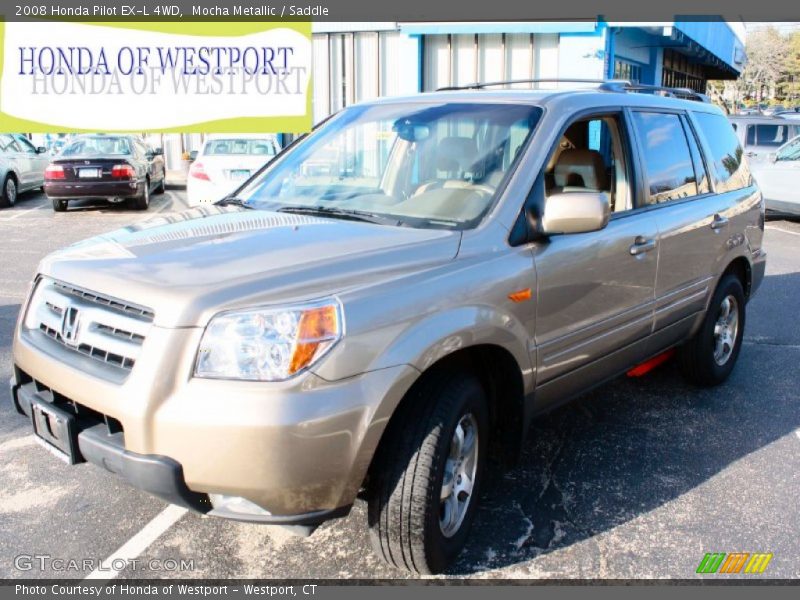 Mocha Metallic / Saddle 2008 Honda Pilot EX-L 4WD